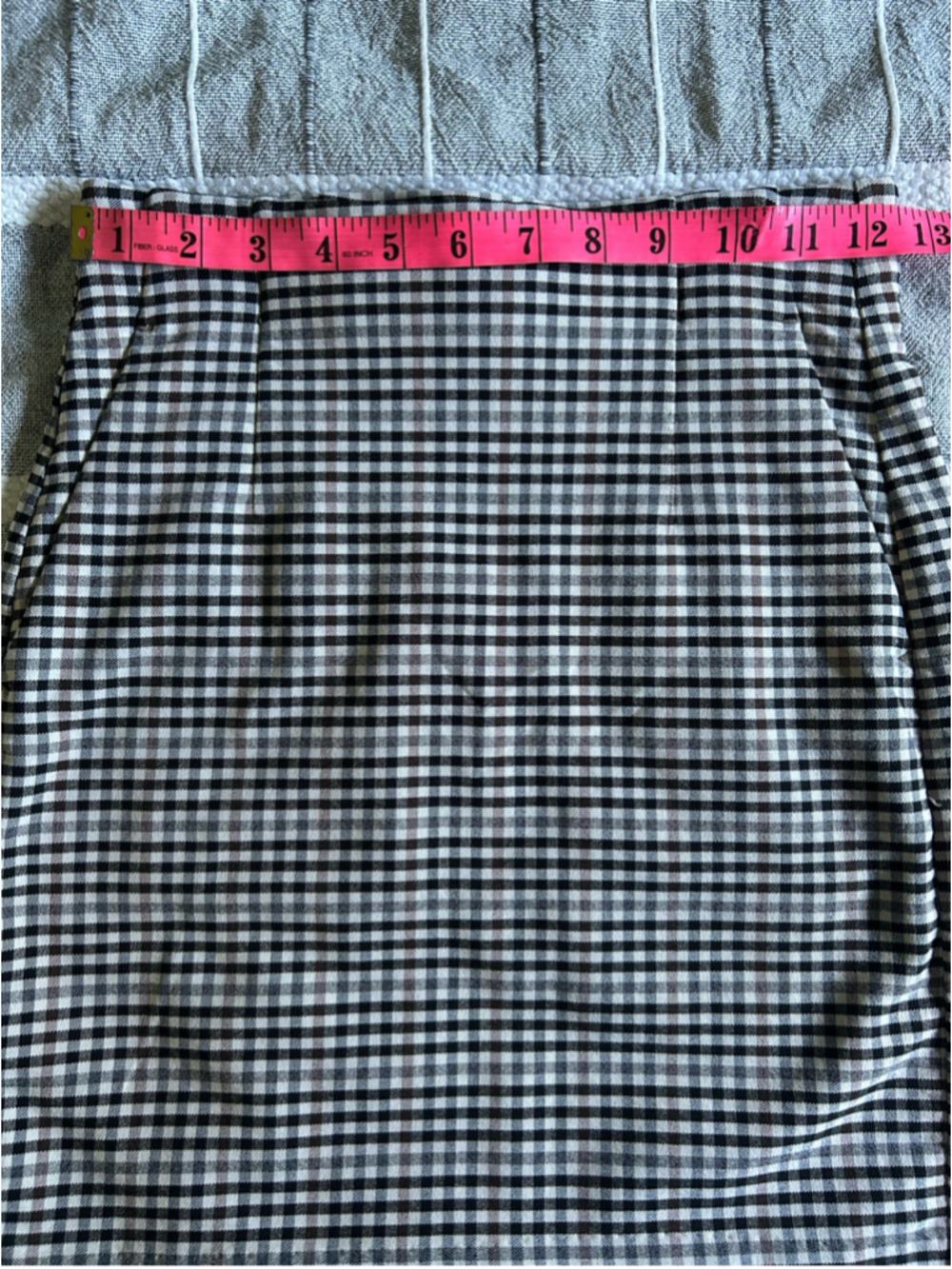 Plaid Mini Skirt, Size XS, Brown Colour-way - Picture 3 of 5